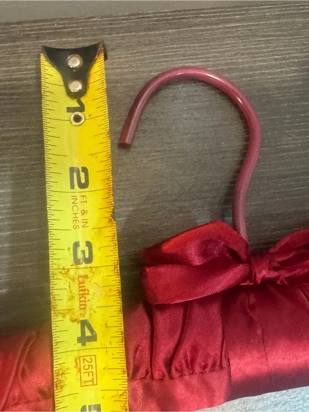 Padded Satin Hanger with Bow - Deep Pink